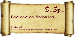 Davidovics Szabolcs névjegykártya